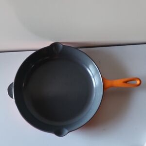 Orange Cast Iron Skillet. Made In France. # 26